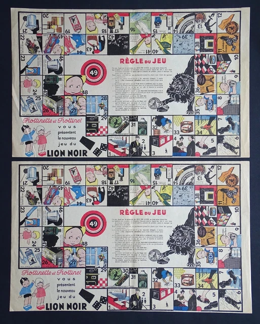 Jeu De L'oie Ancien 1930 - Vermifuge Lune - Rare Jeu De Société En Carton Vintage