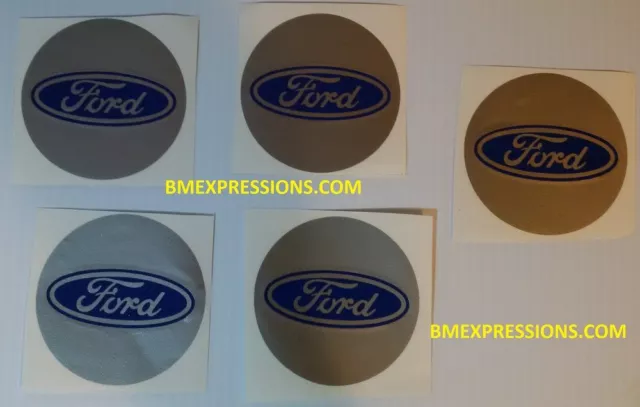 Ford Oval Wheel Center Cap 3.5" Overlay Decals Choose your Colors 5 in a SET 3