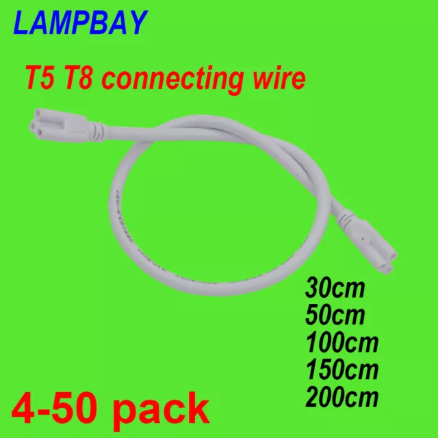LED Tube Light Connecting cable 3 Pins Power Cords T5 T8 Fixture wire connector