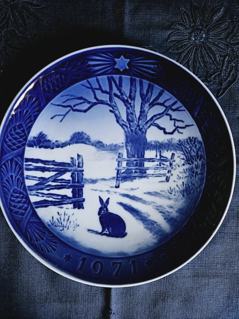 1971 Porcellana Royal Copenhagen Piatto Natale  nic-