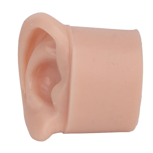Oreja de silicona suave modelo 3 pares pantallas de oreja suave táctil modelo para perforación