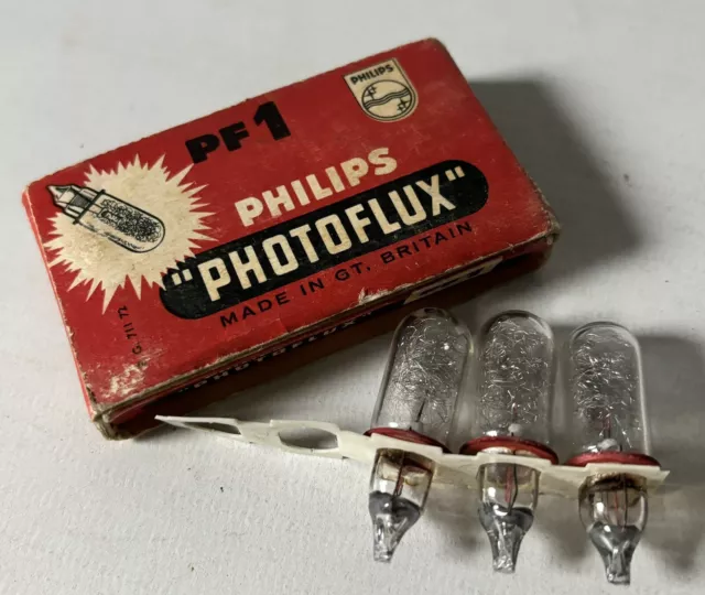 Philips Photoflux PF1B, PF1 & Super AG1B - Vintage Flash Bulbs 2