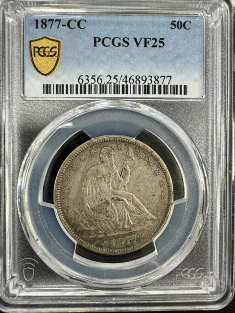 1877-CC Seated Liberty Half Dollar PCGS VF25