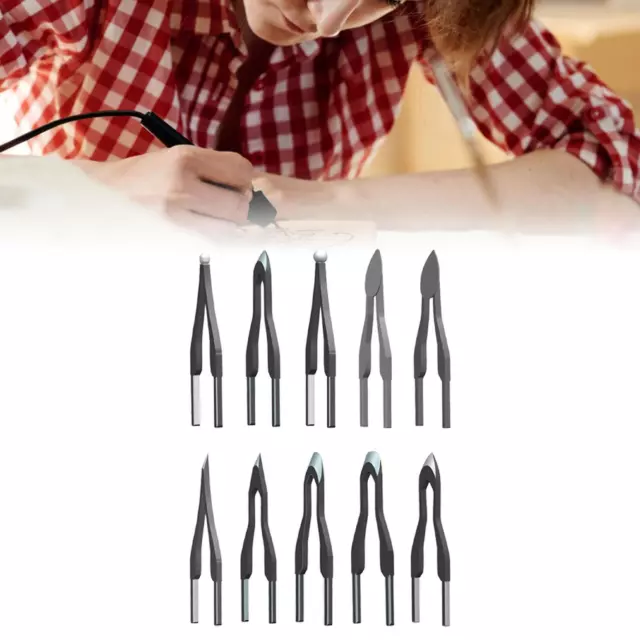 10pcs Pyrography Pen Tips, Wood Burning Tips, Practical
