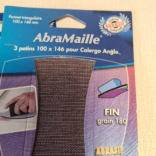 🔅 9 feuilles abrasives GERLON  100 x 146 mm grains 180 triangle pour calergo 3