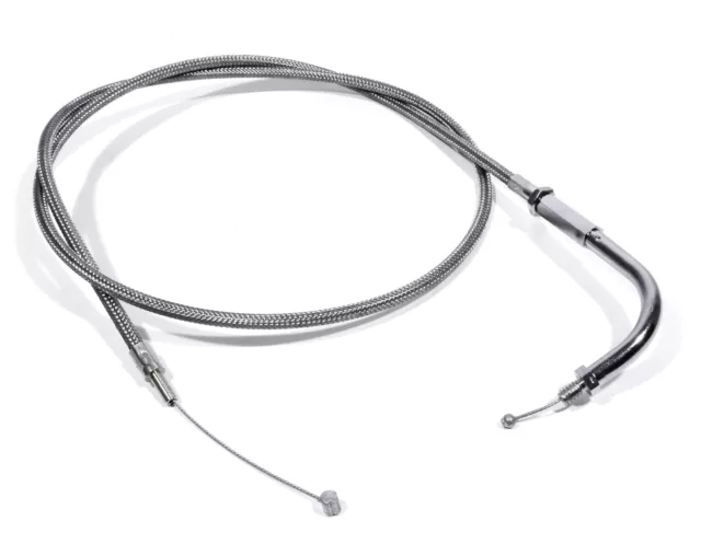 Throttle Cable Stainless Steel 100cm +6" fits Harley Davidson Shovelhead 1976-80