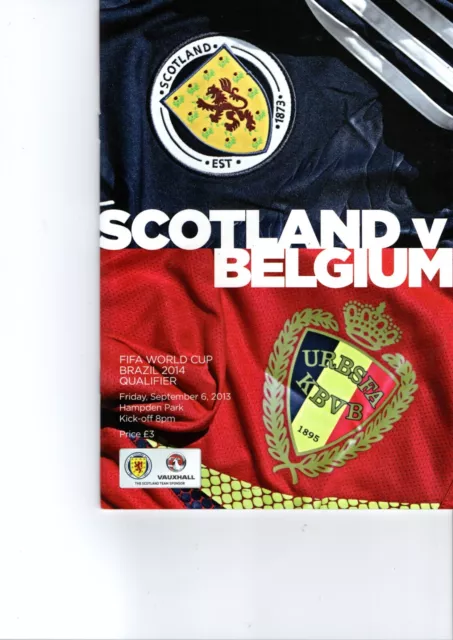 Scotland v Belgium 6/9/2013 World Cup Qualifier
