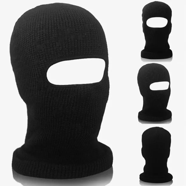 Black Face Mask Hat Winter Hole Balaclava One Hat Hood Beanie Tactical Warm