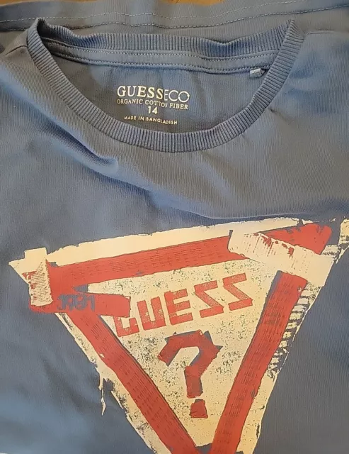 Guess NWOT Short Sleeves Shirt for Boys Size 14. Light Blue.