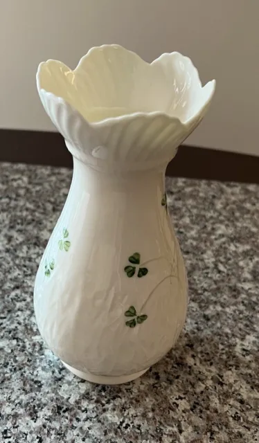 Donegal China Irish Parian Shamrock Vase Made Ireland