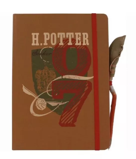 Harry Potter Seeker Quidditch Golden Snitch Hardcover Journal with Firebolt Pen