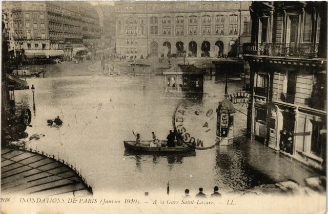 CPA AK PARIS Floodations 1910 Gare St-Lazare (579997)
