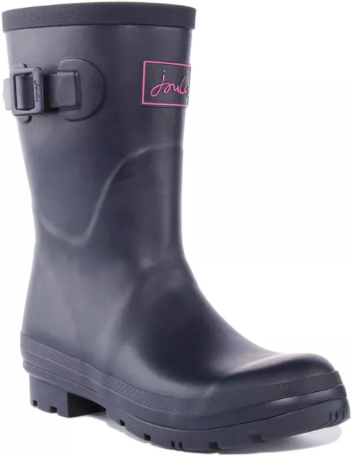 Joules Kelly Womens Neoprene Lined Short Welly Boots In Navy Size UK 3 - 8