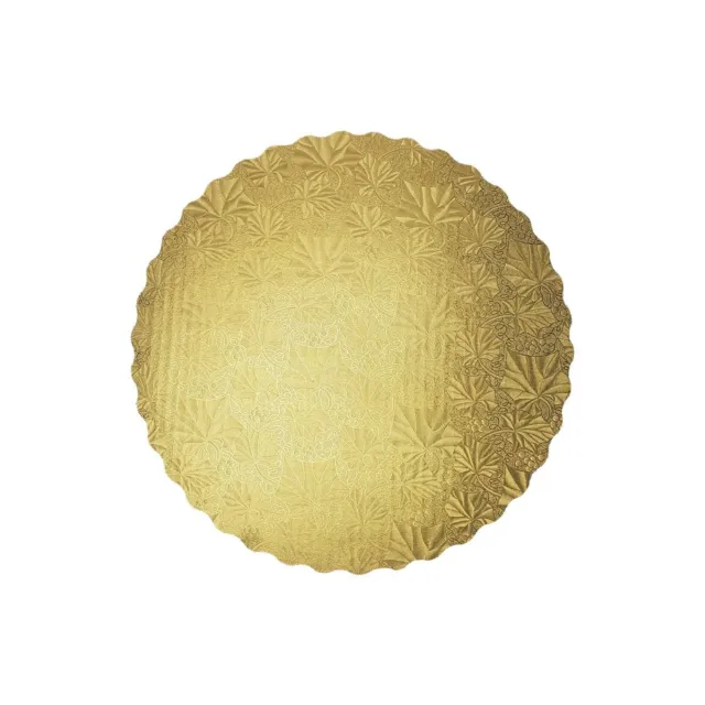 SafePro 14RGS, 14-Inch Gold Round Scalloped Cardboard Pads, 0.08 Inches Thick