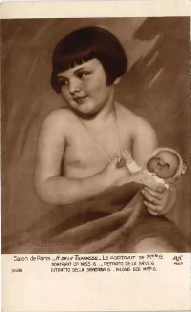 CPA AK Le Portrait de Melle G. - H. de la Tourrasse SALON DE PARIS (1356208)