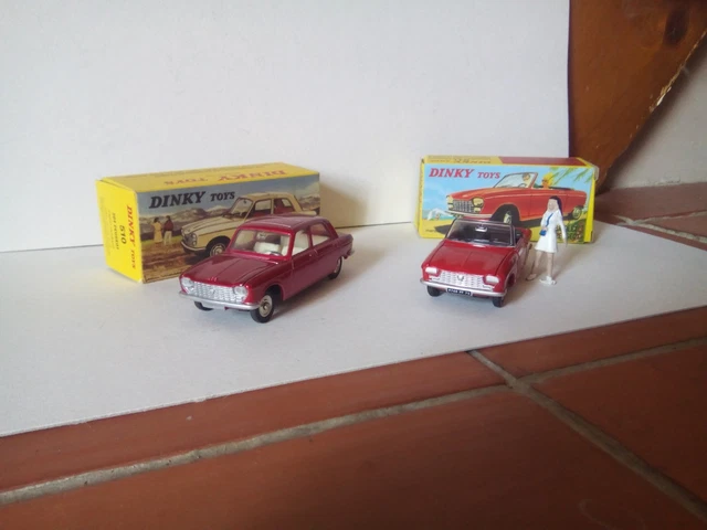 Dinky Toys 1423 – Peugeot 504 Cabriolet, Rouge Métal Foncé, 1/43, Atlas