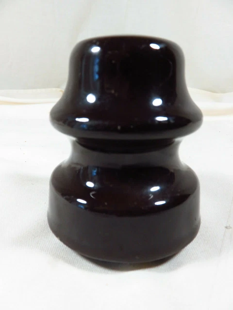 1955 Vintage PP INC Porcelain Ceramic Brown Insulator