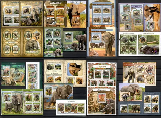 ELEFANTES Animales Salvajes Fauna Africana 54 Hojas Colección [3] 2016-2018 #CNA176 2