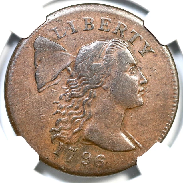1796 S-87 R-3 NGC XF 40 Liberty Cap Large Cent Coin 1c