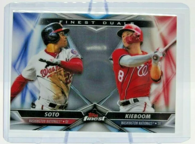 2020 Topps Finest Duals #FD-7 Juan Soto/Carter Kieboom - Washington Nationals