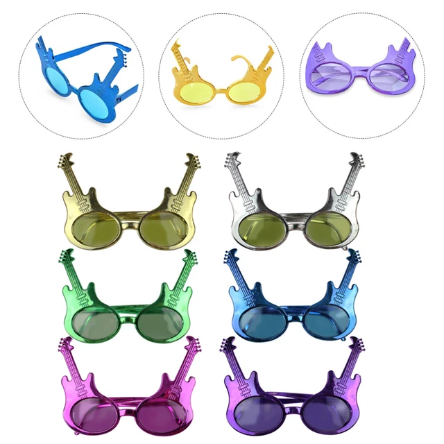 6 piezas Gafas para guitarra Niños Gafas Fiesta Favores Niños 8-12 Niños