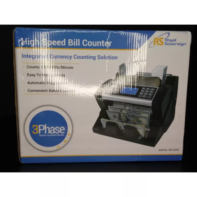 Royal Sovereign Front Loading High Speed Bill Counter with Value Counting 1500