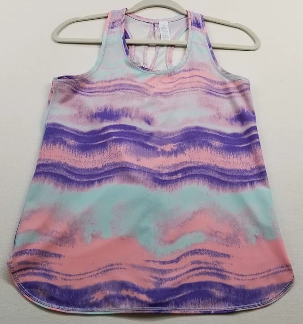 Ivivva Activewear Tank Top Girl’s 12 Multicolor Tie Dye Sleeveless Scoopneck Gym