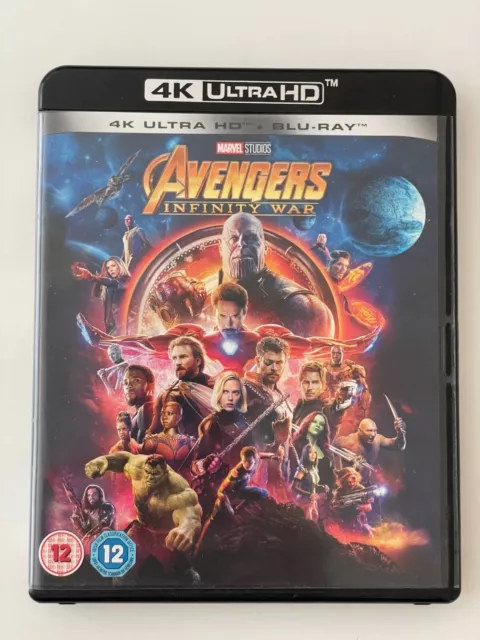 Avengers Infinity War 4K Ultra HD Blu-Ray. Used.