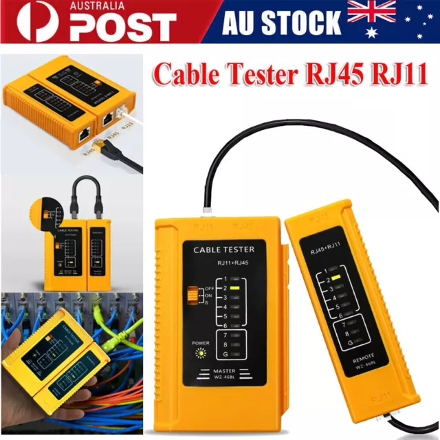 2 IN 1 Network Ethernet Lan Internet RJ11 RJ45 Cable Tester Test Networking Tool