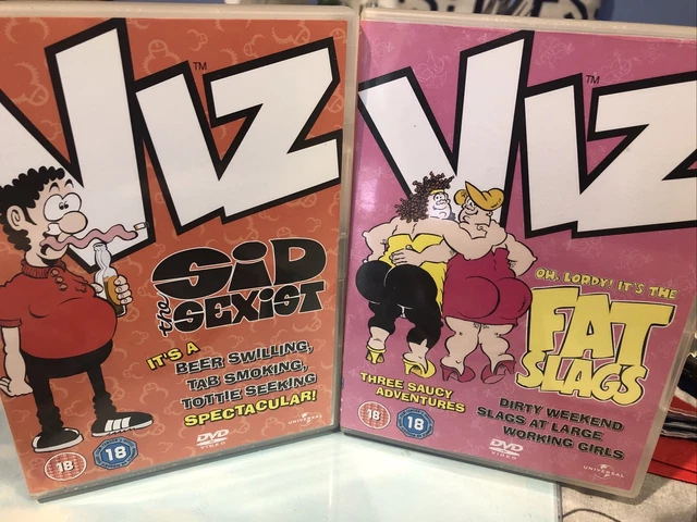 Viz Comic - Sid The Sexist animated comedy (DVD 2004) & FAT SLAGS DVD 18