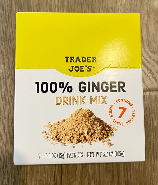 TRADER JOES 100 Ginger Drink Mix (7 0.5 0z single serving packets) 3