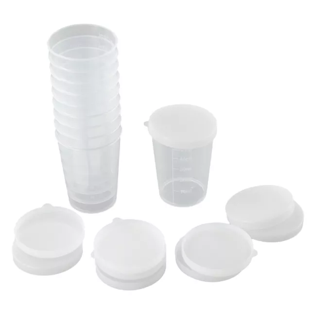 Graduated Measuring Cup Set 10PCS Clear Plastic Cups with Cover for Kitchen