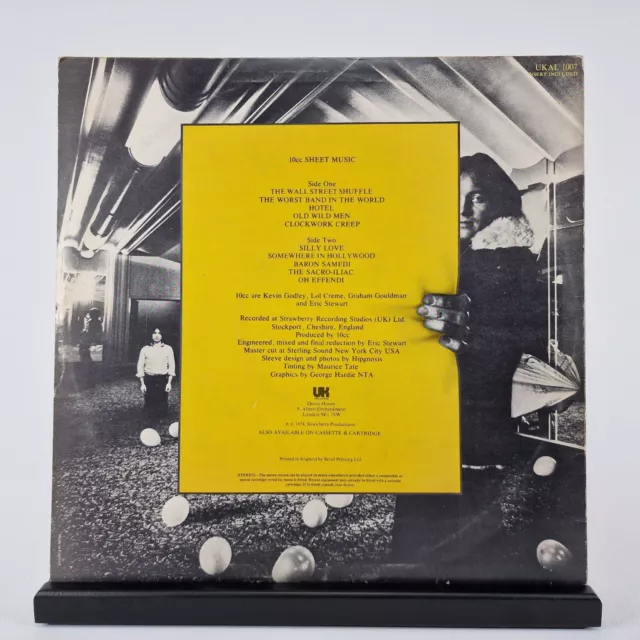 10cc – Sheet Music - UK - 1974 - 12" Vinyl Record - VG+/VG+ 3