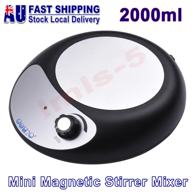 MS2000 Magnetic Stirrer+Stir Bar Digital 2000ml Mixer Efficient 100-240V 3000RPM