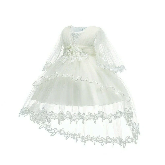 NEONATO BIMBA ABITO Tulle Battesimo Bimbo Principessa Matrimonio EUR 21,16  - PicClick IT