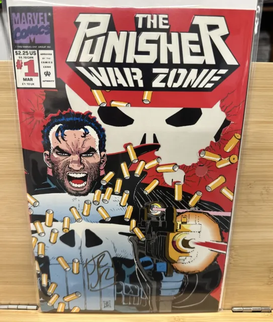 Punisher War Zone #1/ Marvel / Signed By John Romita Jr/1992/ Vf+