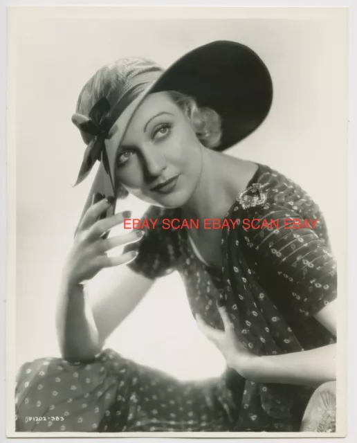 Carole Lombard Gorgeous Vintage Linen Back Portrait Photo