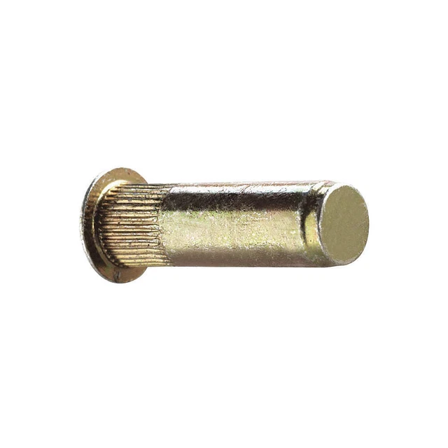 AVK ALS4T-420-260B Rivet Nut,Knurled,Steel,Zinc Yellow,PK25