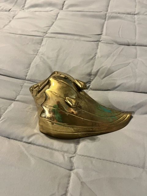Vintage Brass Shell Conch Seashell Nautical Retro metal display