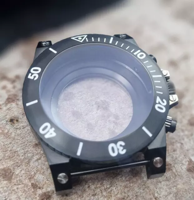 Muscle XXL watch case swiss made ref. 8023 for ETA Valjoux 7750 movement Saphir Muscle XXL watch case swiss made ref. 8023 for ETA Valjoux 7750 movement Saphir