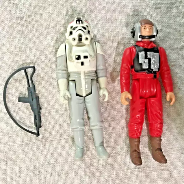 Vintage Star Wars 1984 B-Wing and 1980 AT-AT action figures toys Starwars