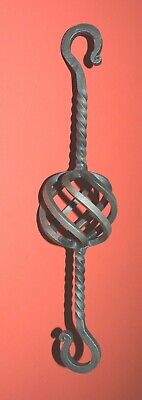 Basket S-Hook Hanger, Wrought Iron 13" Chain Link, made by USA Blacksmiths