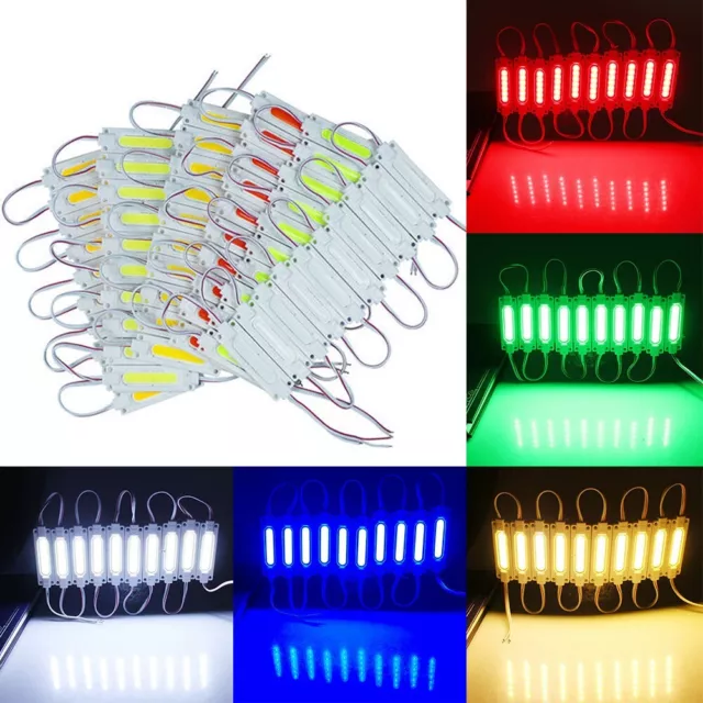 10x 12V Superbright COB LED Module Light Lamp IP65 Waterproof 1.5W Injection-ABS