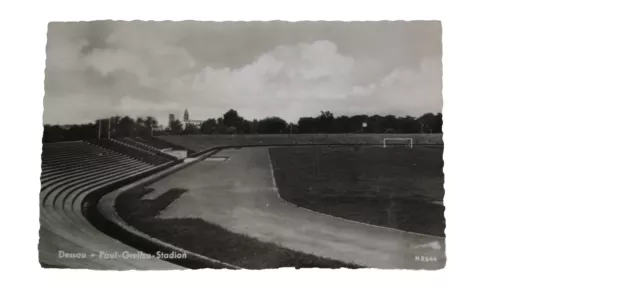 Dessau Stadion Paul Greifzu AK 1960 Anhalt Verlag Heldge Köthen selten