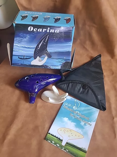12 Loch Ocarina Keramik  Mit sTänder Und mit Liederbuch  Ocarina Flöte