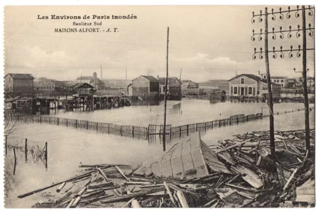 CPA 94 - HOUSES ALFORT (Val de Marne) - The flooded surroundings of Paris