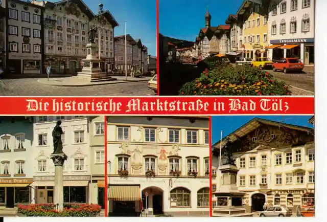 AK Bad Tölz - historische Marktstraße - 5 Motive