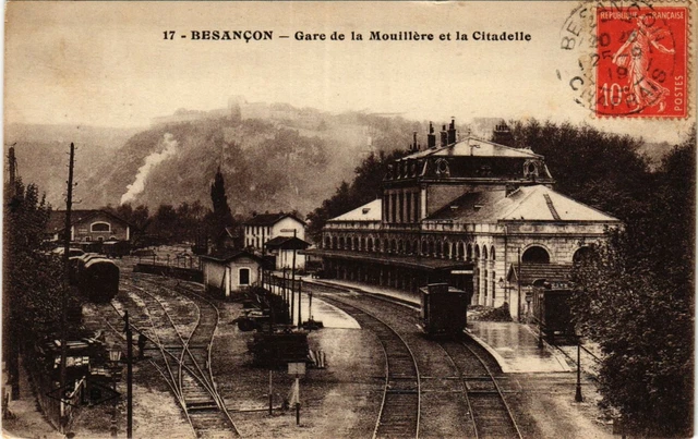 CPA AK BESANCON - Gare de la Mouillere et la Citadelle (366017)