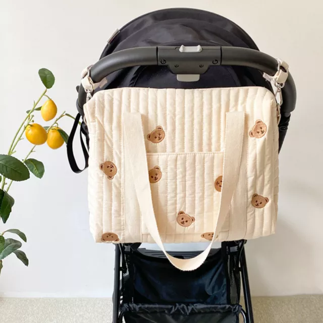 Baby Nappy Bag Printed Stroller Diaper Large Mummy Shoulder Handbag (A Bear) FR 2