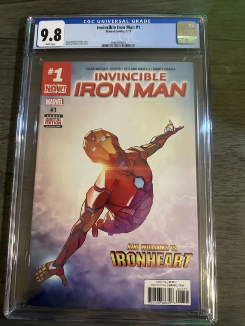 Invincible Iron Man #1, CGC 9.8 (Marvel, 2017) 1st Cover Riri as Ironheart